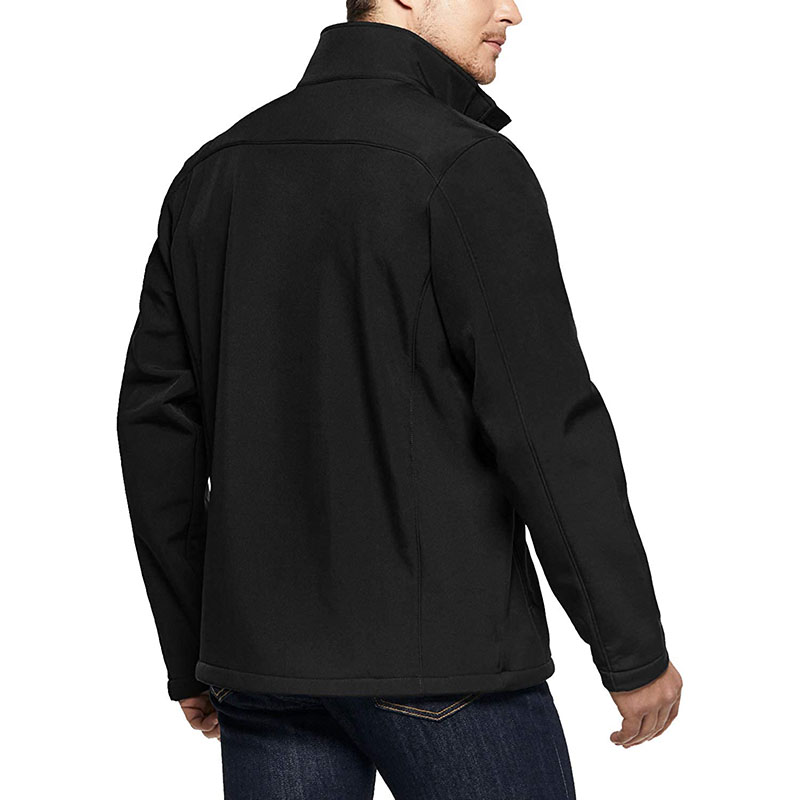 Stand-up collar fleece jacket lined with microfleece