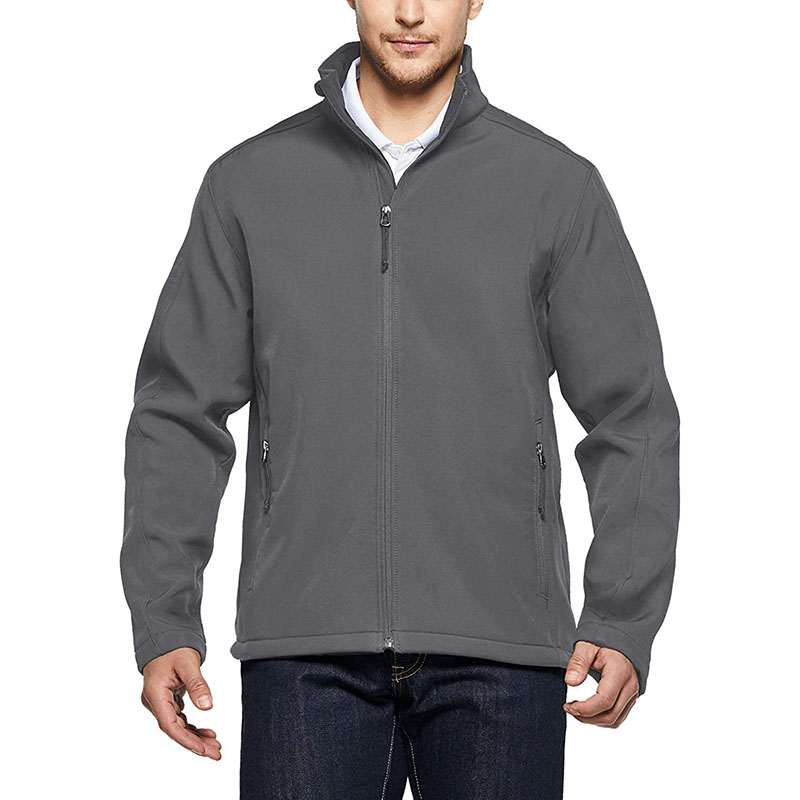 Warm and wind resistant lined microfleece jacket-Grey
