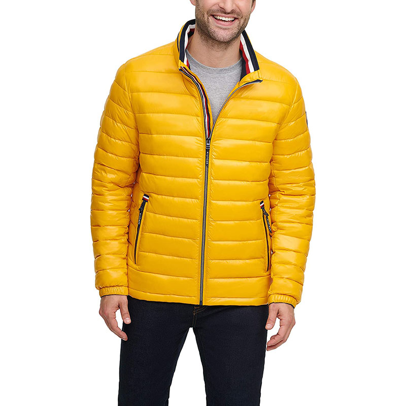 Yellow Foldable lightweight down jacket