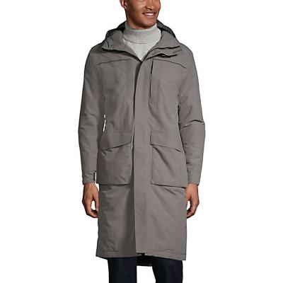 Men's Windproof Shell Hooded Nylon Lined Long Coats
