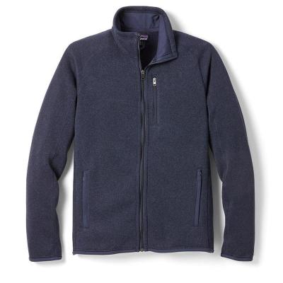 Men's Lightweight Polyester Knit Tall Collar Fleece Jacket