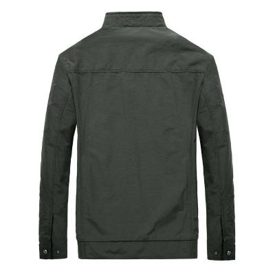 Men's Casual Army Cotton Jackets with zipper closure for Spring and Autumn