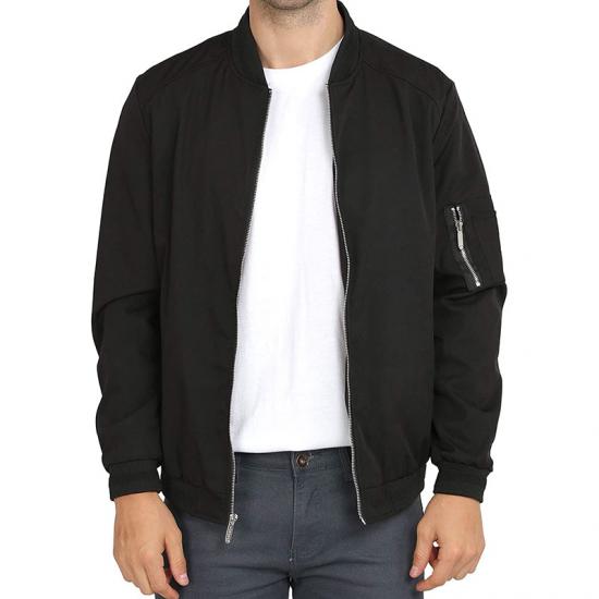 Satin Quilted Bomber Jacket