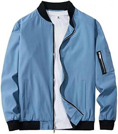 Men's Slim Fit Lightweight Sportswear Jacket Casual Bomber Jacket
